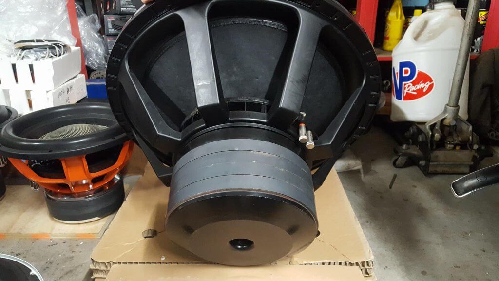 15 inch EM Audio subwoofer motor and basket