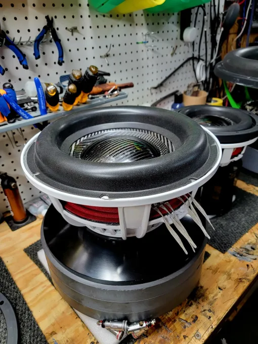 12" Super Team 8000rms Recone Kit full carbon fiber cone and dust cap