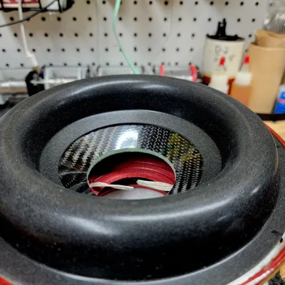 10" CARBON CONE WITH SURROUND 2.5" VOICE COIL OPENING,DEPTH 1.57"