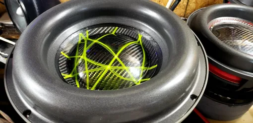 "BLACK / LIME GREEN LINES" 7.87" TRUE 2 LAYER CARBON DUST CAP ONLY