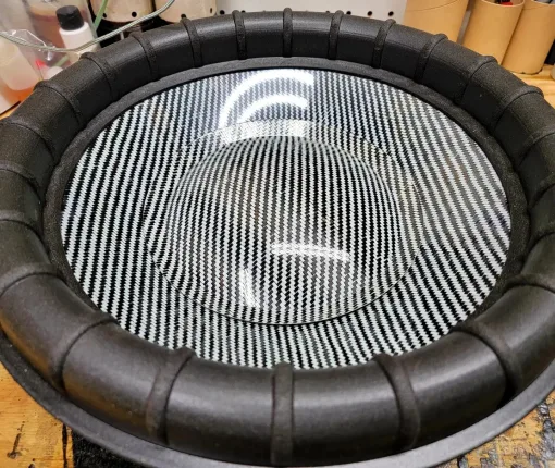 BLACK / WHITE 7.87" TRUE 2 LAYER CARBON DUST CAP ONLY