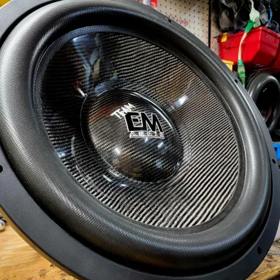 21" Custom Hand Built Subwoofer 5000rms (Team 21) shown with full carbon option and direct leads