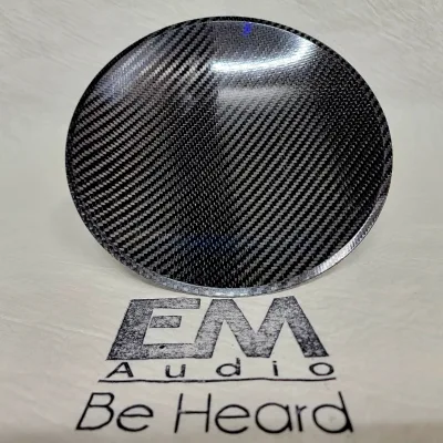 real carbon fiber JL audio 10 inch w7 dust cap - EM Audio