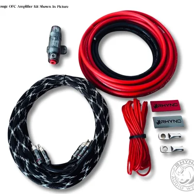 RHYNO 99 SERIES 8 GAUGE OFC AMPLIFIER KIT [W/8000 SERIES RCAs]