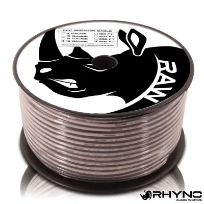 RHYNO 16 GAUGE TWISTED OFC SPEAKER WIRE [400FT SPOOL]