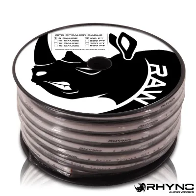 RHYNO 8 GAUGE TWISTED OFC SPEAKER WIRE [100FT SPOOL]